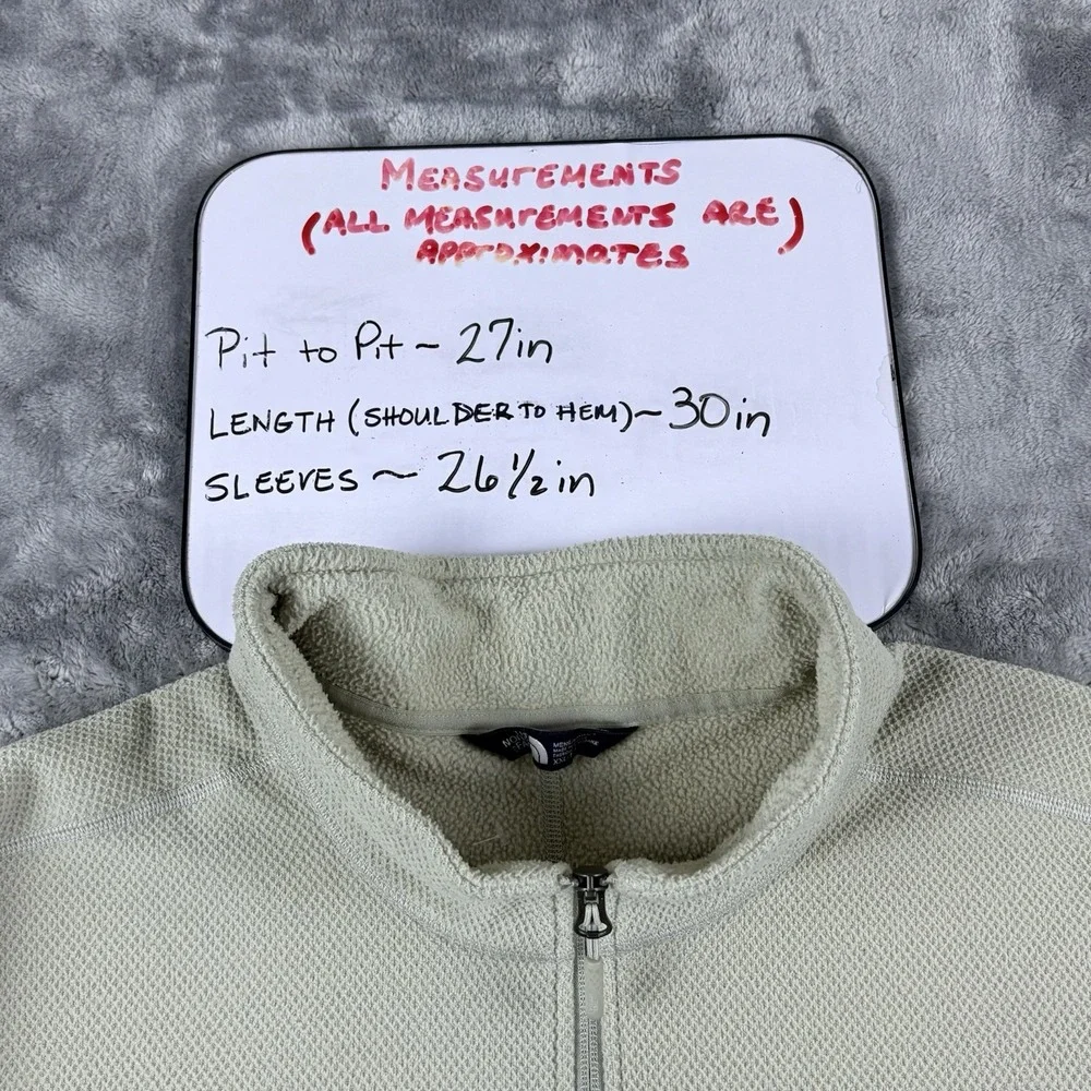 The North Face Quarter Zip Fleece Mens‎ Beige XXL Outdoor Minimalist Pullover